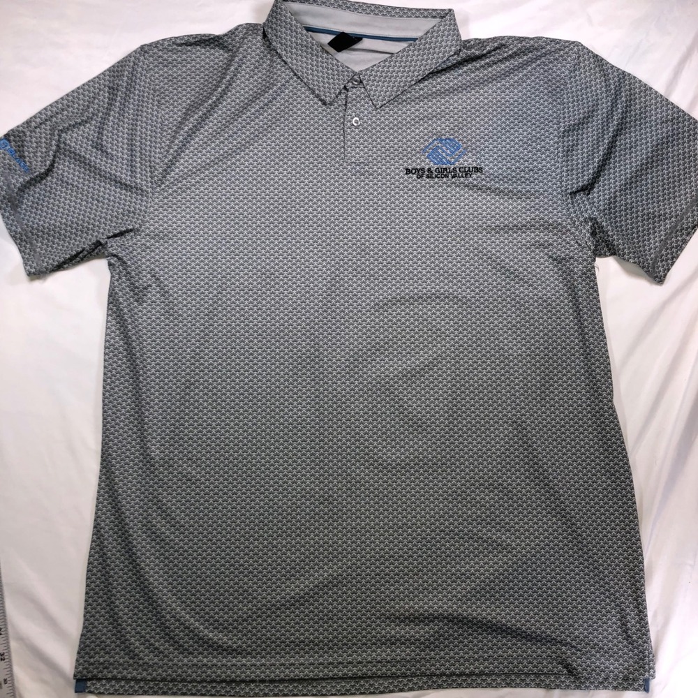 Amble Viewpoint Mens XXL Charcoal Shaka Print Polo Boys & Girls Club A11002P